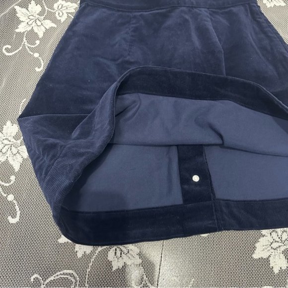 & Other Stories Navy Button Corduroy Mini Skirt Sz 2 - Picture 5 of 7